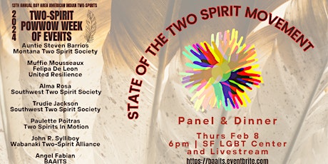 Hauptbild für State of the Two Spirit Movement Panel + Dinner (Registration Not Required)