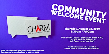 CHARM COMMUNITY WELCOME EVENT primary image