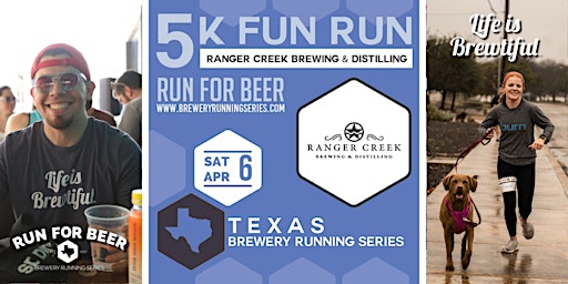Imagen principal de 5k Beer Run x Ranger Creek Brewing | 2024 Texas Brewery Running Series