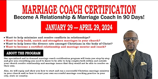 Image principale de Christian Marriage Coach Certification