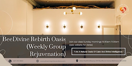 Image principale de BeeDivine Rebirth Oasis (Monthly Group Rejuvenation)