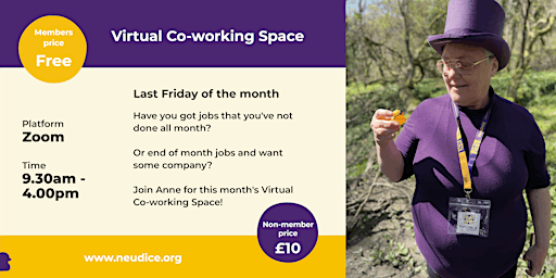 NeuDICE Virtual Co-working Space - Last Friday of the month primary image