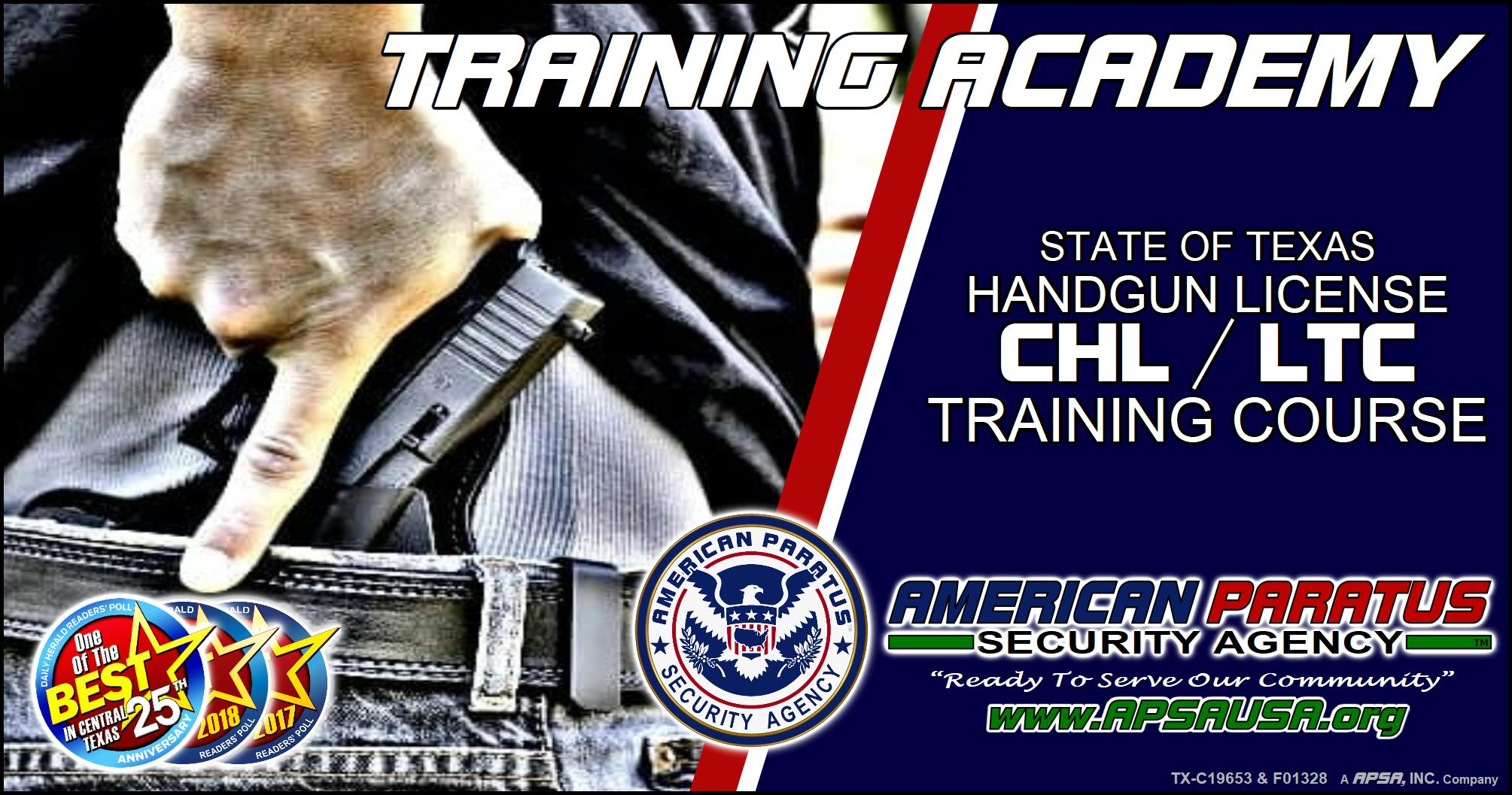 Killeen, TX / LTC License to Carry a Handgun Class (CHL, CCW) 