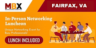 Image principale de Fairfax  VA  In-Person Networking Luncheon