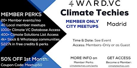 Climate Techies Madrid Member Sustainability Networking Meetup