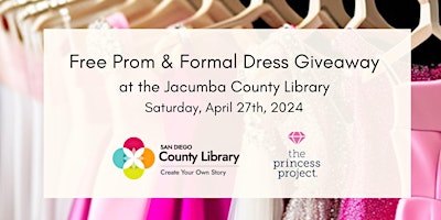 Imagen principal de 2024 Jacumba County Library Pop-Up Prom & Formal Dress Giveaway