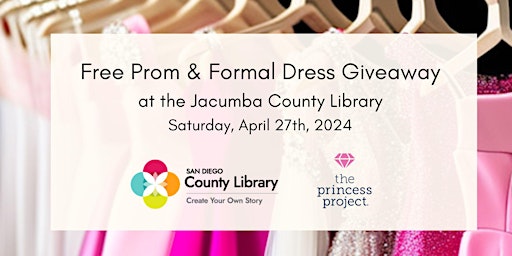 Imagem principal do evento 2024 Jacumba County Library Pop-Up Prom & Formal Dress Giveaway
