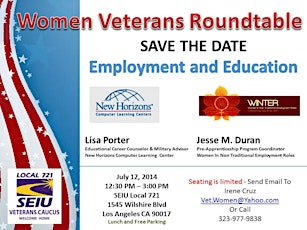 Women Veterans Roundtable - Employment & Education primary image