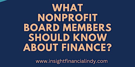 What Nonprofit Board Should Know about Finance?