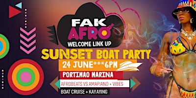 Primaire afbeelding van FU*K AFRO  SUNSET CRUISE BOAT PARTY (AFRONATION WELCOME)