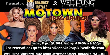 Motown Drag Brunch featuring the Roanoke Royals primary image