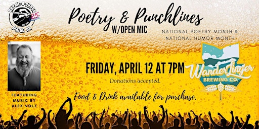 Imagem principal do evento Poetry & Punchlines in honor of National Poetry and National Humor Month