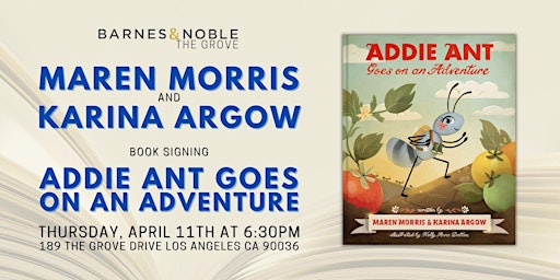 Imagem principal do evento Maren Morris and Karina Argow sign ADDIE ANT GOES ON AN ADVENTURE