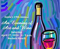 Image principale de EVENING OF ART & WINE  Saturday, April 27,2024  6:00pm-9:00pm