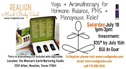 Yoga & Aromatherapy: Hormone Balance, PMS, & Menopause primary image