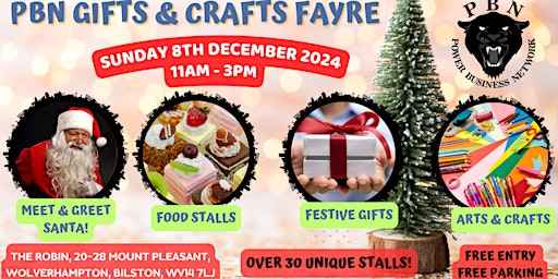 PBN Wolverhampton Gifts & Crafts  Fayre| Sunday 8th December 2024 primary image