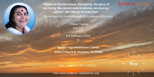 Imagen principal de Learn to Meditate (Sahaja Yoga Meditation) in a 7 week course