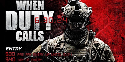 Imagem principal do evento WHEN DUTY CALLS (paintball event)