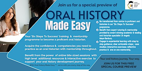 Are you ready to do oral history?