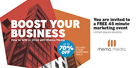 Rhema Media Boost Your Business - Tauranga