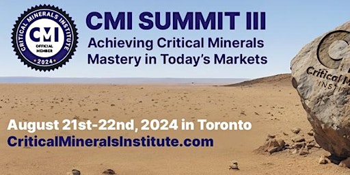 Imagen principal de The Critical Minerals Institute (CMI) Summit III