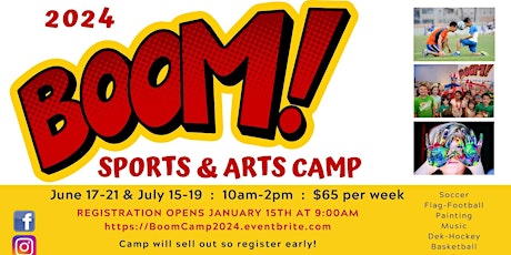 BOOM! Sports & Arts Camp 2024