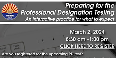 Preparing for the Professional Designation Testing primary image