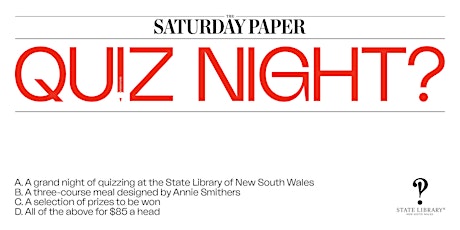 The Saturday Paper Quiz Night | September 2019 primary image