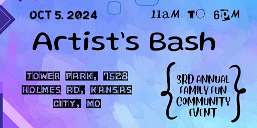 Hauptbild für Artist's Bash 3rd Annual Community Event