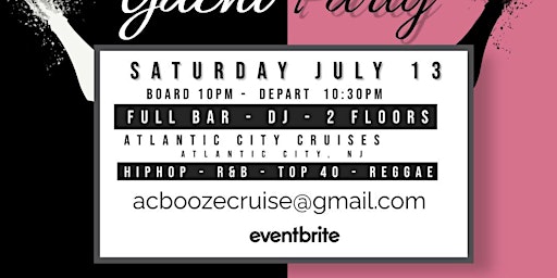 Image principale de Booze Cruise Bachelor and Bachelorette - Atlantic City