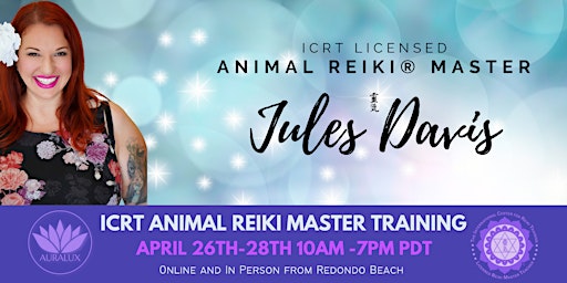 Imagem principal do evento ICRT Animal Reiki Master with Jules Davis