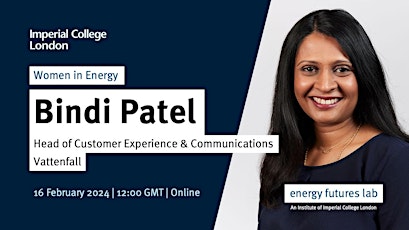 Energy Futures Lab: Women in Energy - Bindi Patel primary image