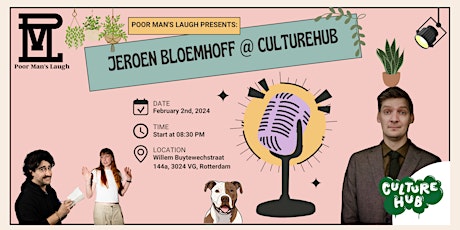 PML presents: Comedy with Jeroen Bloemhoff, Emily Higginson & Rami Nima primary image
