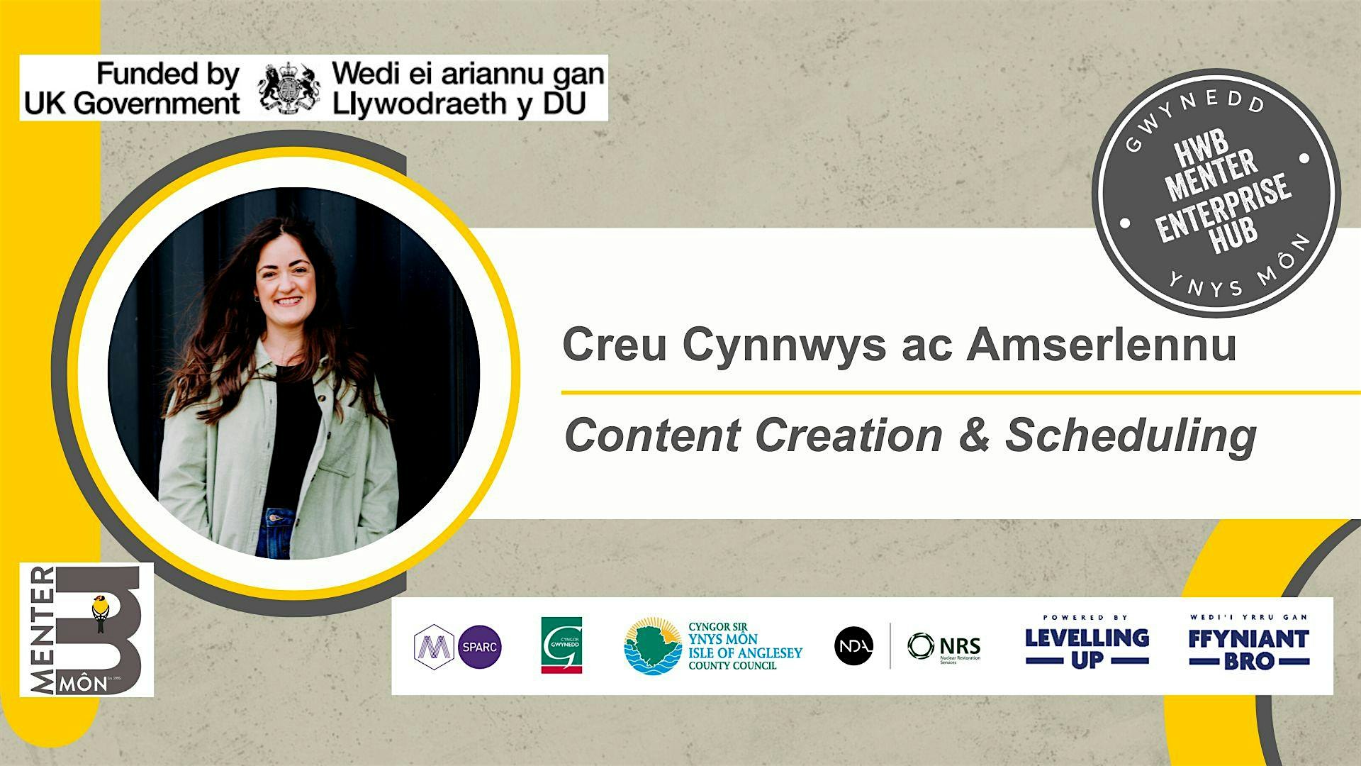 ONLINE - Creu Cynnwys ac Amserlennu // Content Creation & Scheduling
