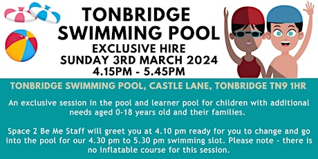 Family Swimming Event - Tonbridge Swimming Pool  (Under 18's) primary image