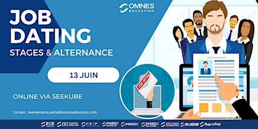 Job dating 13 juin - Stages et alternance - online primary image