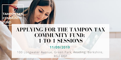 Applying to the Tampon Tax Community Fund:  1-to-1 sessions primary image