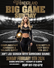 Super Bowl Big Game Party 2/11 at Wonderland in New York City (Free Buffet) primary image