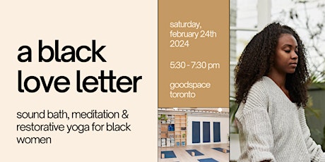 a black love letter - sound bath, restorative yoga & meditation event primary image