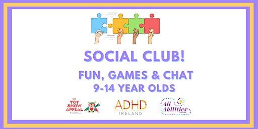 Primaire afbeelding van Social Club Online! Fun, games, talk and laugh.  9-14 year old