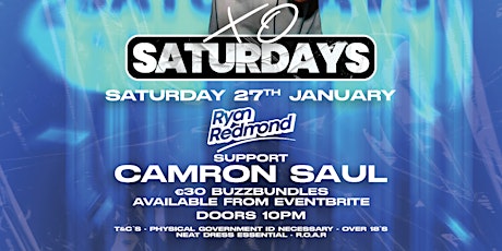 | XO Saturdays | Ryan Redmond & Camron Saul | primary image