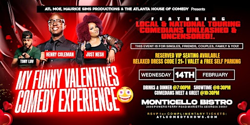 ATLMOE.COM presents MY FUNNY VALENTINES COMEDY EXPERIENCE primary image