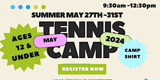 Primaire afbeelding van Summer Tennis Camp 12U