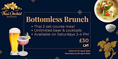 Image principale de Bottomless Brunch at Thai Orchid Maidstone