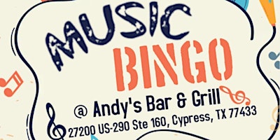Hauptbild für Music Bingo Thursday's at Andy's