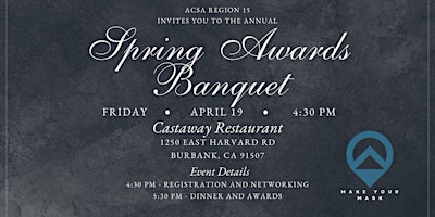 Primaire afbeelding van ACSA Region 15 Spring Awards Banquet