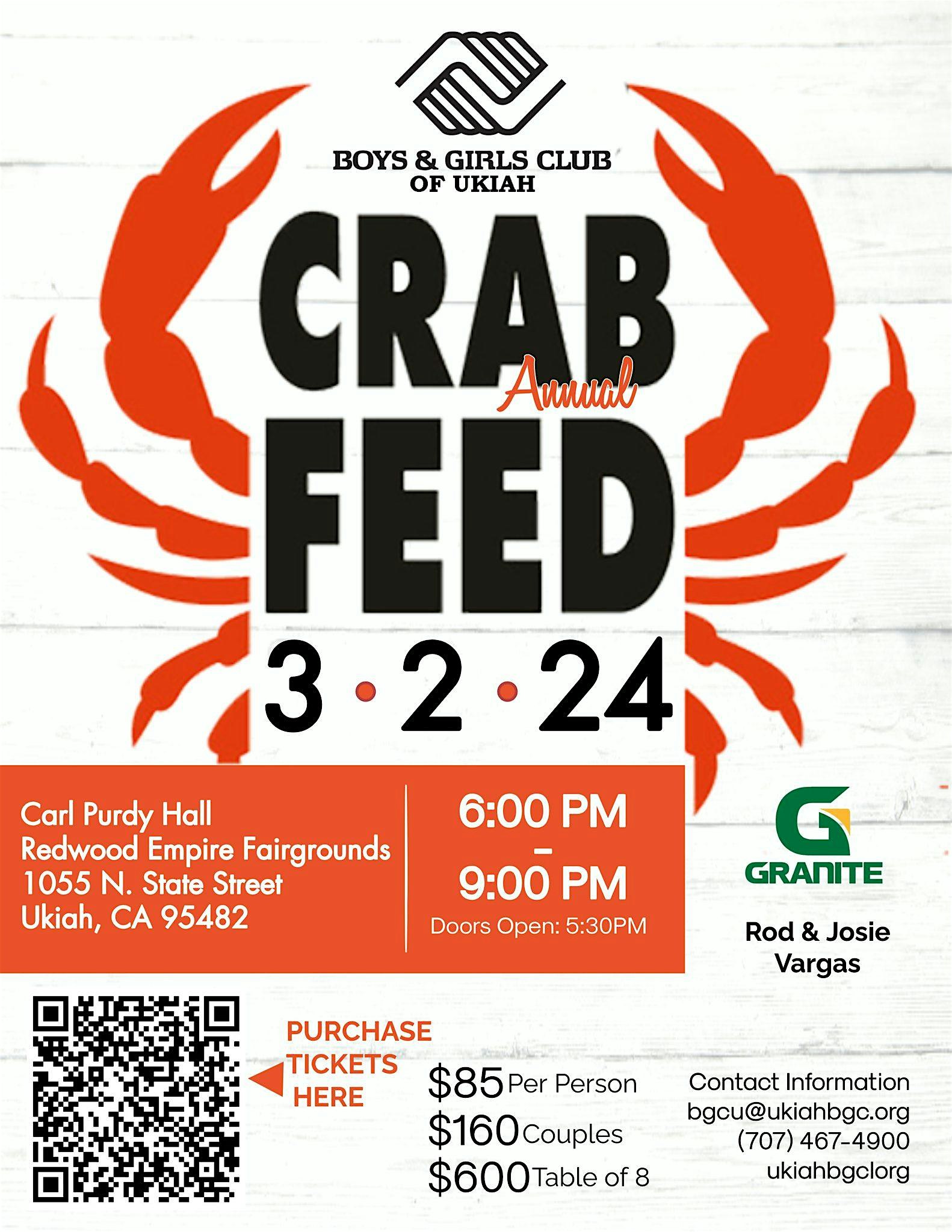 BZP Mendocino County Boys & Girls Club of Ukiah Annual Crab Feed Fundraiser