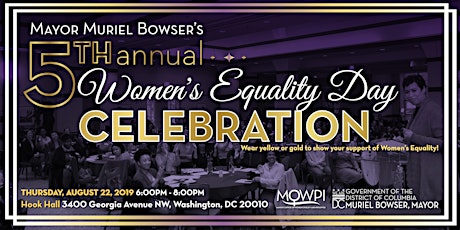 Mayor Muriel Bowser's 5th Annual Women's Equality Day Celebration