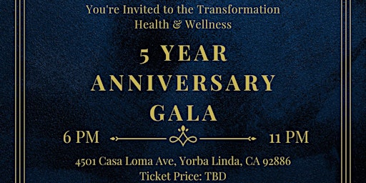 5 Year Anniversary Gala primary image