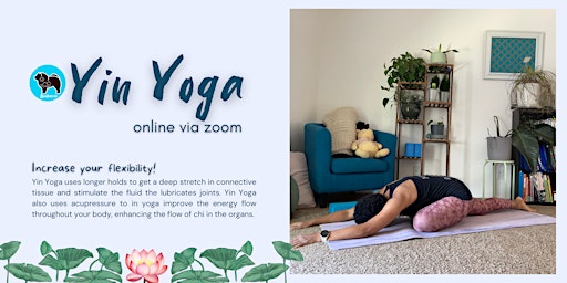 Imagen principal de 60 Minute Yin Yoga Class via Zoom